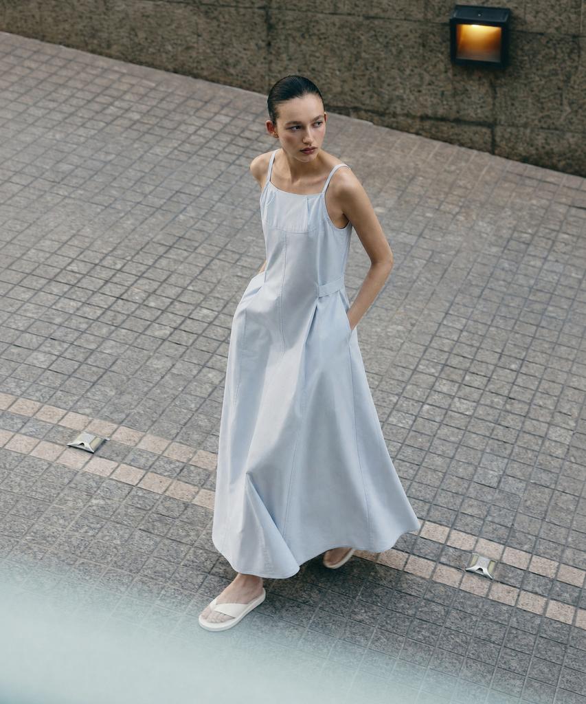 Artid Cotton Halterneck Long Dress_2 Colors