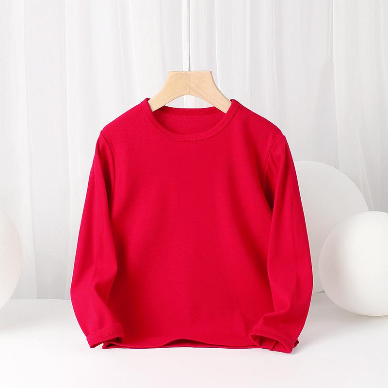 Kids' Spring & Autumn Korean-Style Cotton Long-Sleeve T-Shirts