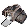 Expandable Cat Carrier Dog Carrier, Soft-Sided Portable Pet Travel Carrier, Removable Soft Plush Mat and Pockets, Locking Safety Zippers