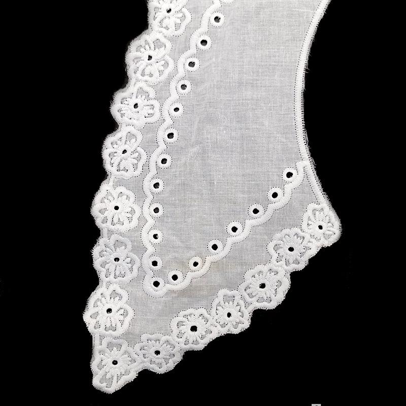 DIY Flower Punch Collar: Embroidered Cotton Lace Shoulder Accessory
