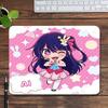 Игровой коврик для мыши Oshi No Ko Ai Hoshino, маленький, с заблокированным краем, для геймеров, коврик для компьютерного стола, прямоугольный, противоскользящий, резиновый