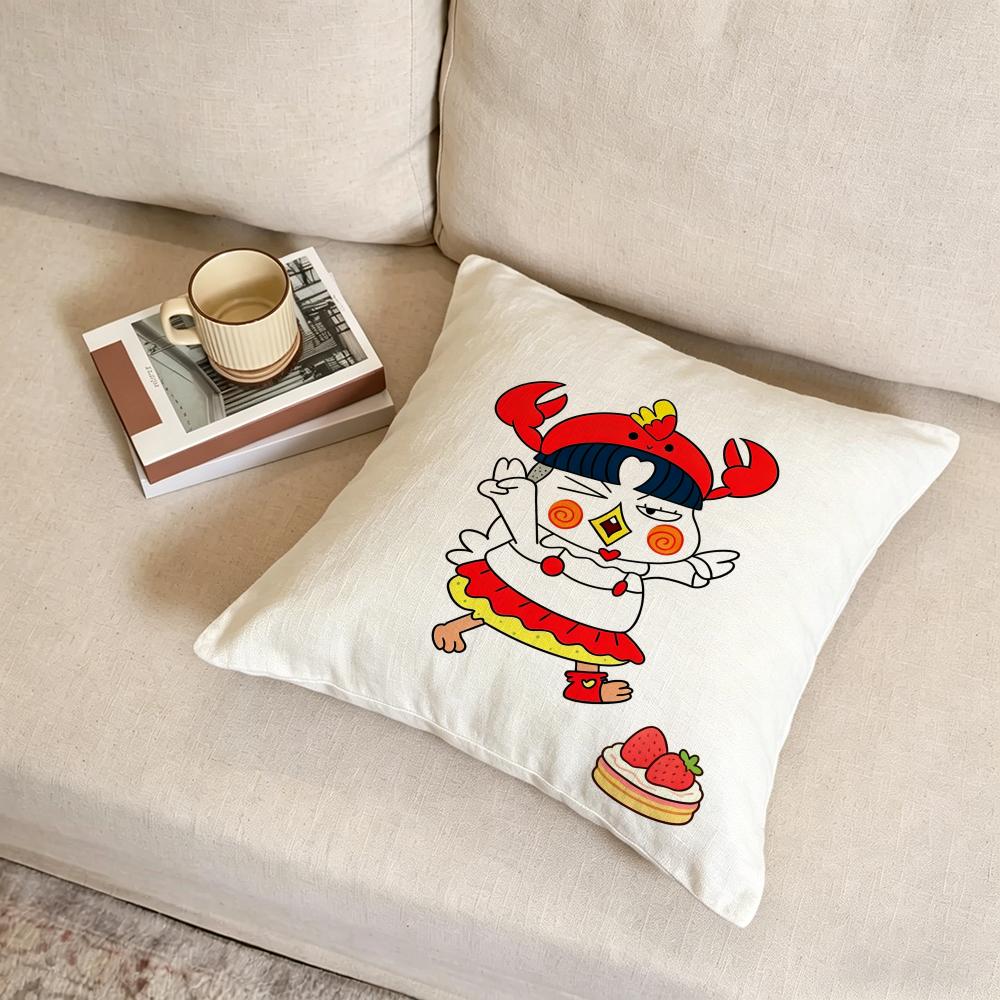 Samyang Buldak Chicken Ramen Cushion Cover Fabric Soft Furnishing,Pillowcase, Cushion Cover, Sofa Pillow, Home Decoration