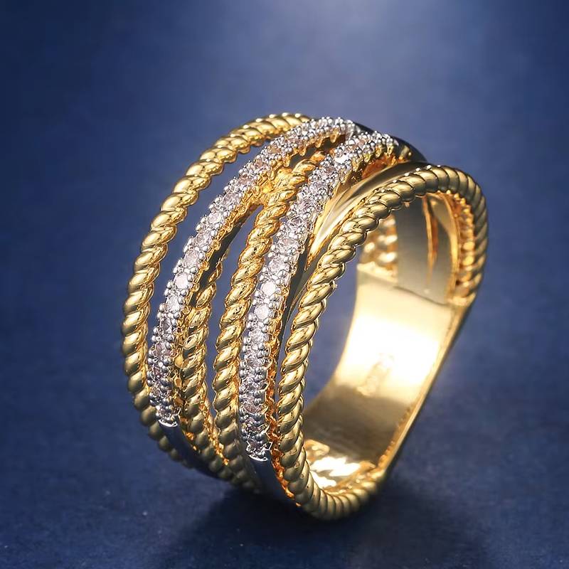 New Arrival Twist Cross Finger Ring for Women Anniversary Ring Daily Wearable Versatile Classic Twine Rings Drop Shipping