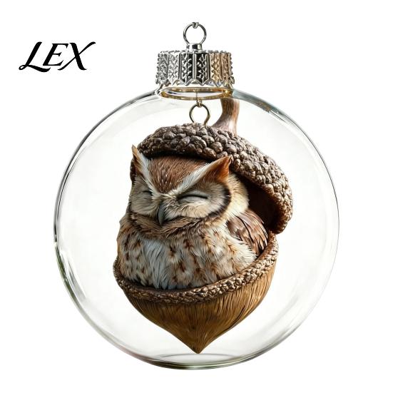 Glowing Christmas Tree Ornaments Story Ornament, Light?Up Mini Animals Hanging Ball Ornament with Warm Festive Indoor Decor LED Light, Cute