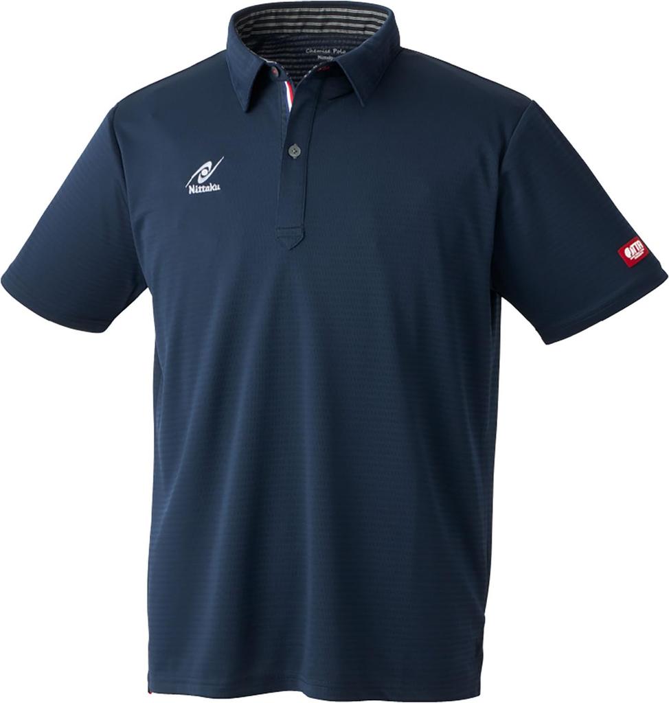 Nittaku Table Tennis Game Table Tennis Chemise Polo Size 2XO Shirt, J.T.T.A (Japan Association) Approved, Unisex, Moisture-Wicking, Quick-Drying