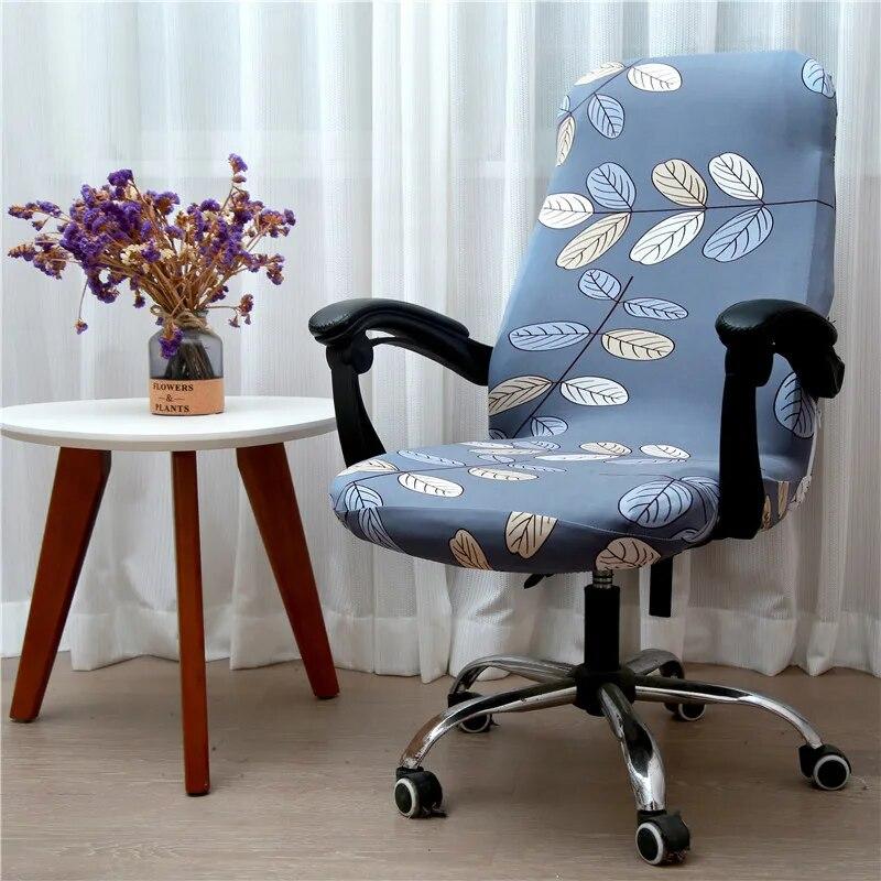 Office Rotating Computer Chair Cover Elastic Printed Chair Covers Anti-dirty Washable Lift Seat Protector Case for Meeting Room