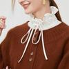 White Ruffle Decorative Collar Elegant Detachable Shirt False Collar Blouse Half Shirt Doll Collar For Women