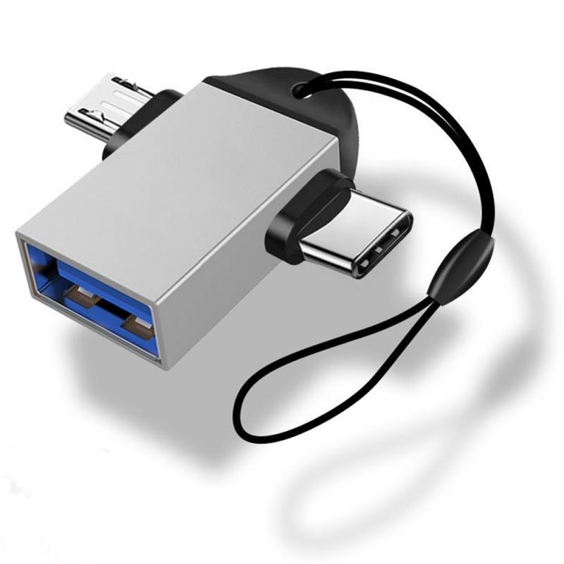 FONKEN Адаптер Otg Type C 2 в 1 Otg Micro USB-конвертер USB C 3,0, флэш-диск, разъем для мыши для смартфона, Android, USB-разъем
