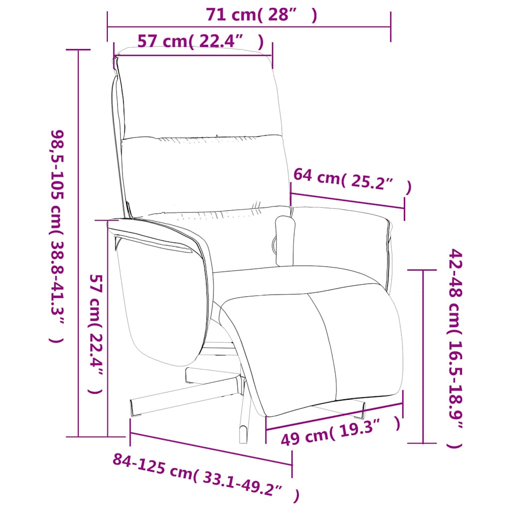 Massage Chair with Footrest Dark Green Fabric
