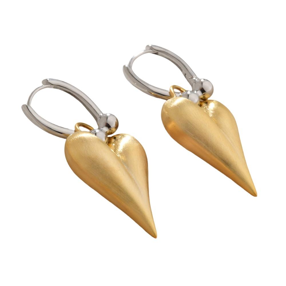 Love Pendant Heart Hoop Earrings Geometry Hearts Earringdrop Fashion Metal Filigree Earrings  Women