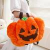 Cute Halloween Grimace Pumpkin Plush Backpack Creative Comfy Warm Cartoon Pumpkin Bag To Put Things Inside Nice Festival Gift