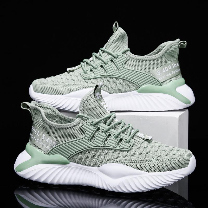 Spring New Men's Shoes Fashion Fly-woven Men's Casual Shoes Trend Breathable Running Sports Shoes Men