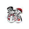 Charms Bead 925 Silver Winter Series Snowman Elk Christmas Pendants Fit Bangle Bracelet Necklace DIY Jewelry