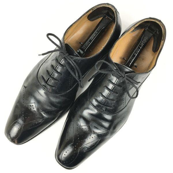 Vintage Made in Spain ANTONIO RUFU Medallion Wholecut Business Shoes Black Size 39 (24.5) Men's(USED)