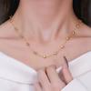 Heart-Shaped Beads Necklace Women's Chunky Chain Link Choker Heart Alloy Jewelry for Girls Daily Wear Parties
