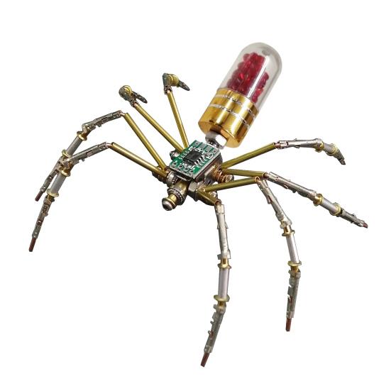 Стимпанк Механическая Модель Паука Стимпанк 3D Металлический Паук Украшение DIY Пазл Набор для Сборки Паука Подарок для Детей Взрослых Любителей Пауков