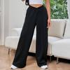 Женские брюки V-образной формы с высокой талией, прямые, широкие, длинные брюки, однотонные, свободного кроя, спортивные брюки для повседневной носки