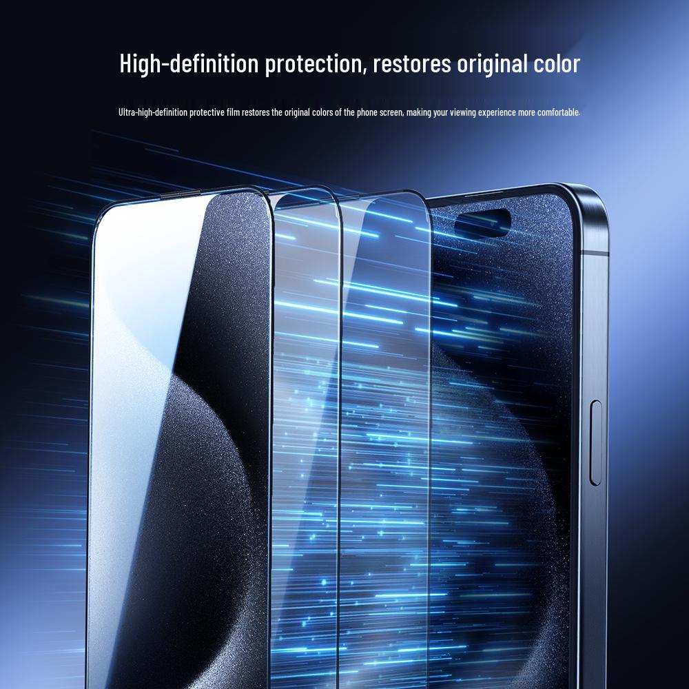 Закаленное стекло Toocki HD с мгновенным нанесением для iPhone 15 Pro Max/14 Plus/13/12