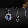 Красивое модное ожерелье с подвеской из натурального синего кианита, легкие роскошные драгоценные камни, серебряные украшения, подарок на день рождения для женщин и девочек