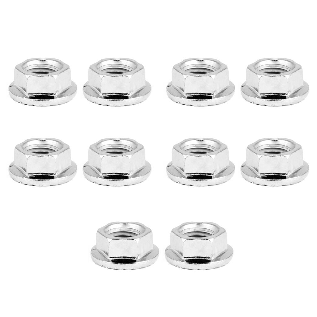 10 шт. шестигранная гайка с тонкой резьбой, фланцевые гайки, крепеж с подушечкой