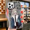 Чехол для телефона Chainsaw Makima Power Cover Для iPhone 16 17 Air 15 14 Pro Max 16E Чехол для телефона 13 Mini 12 11 7 SE 8 Печатный узор Подходит