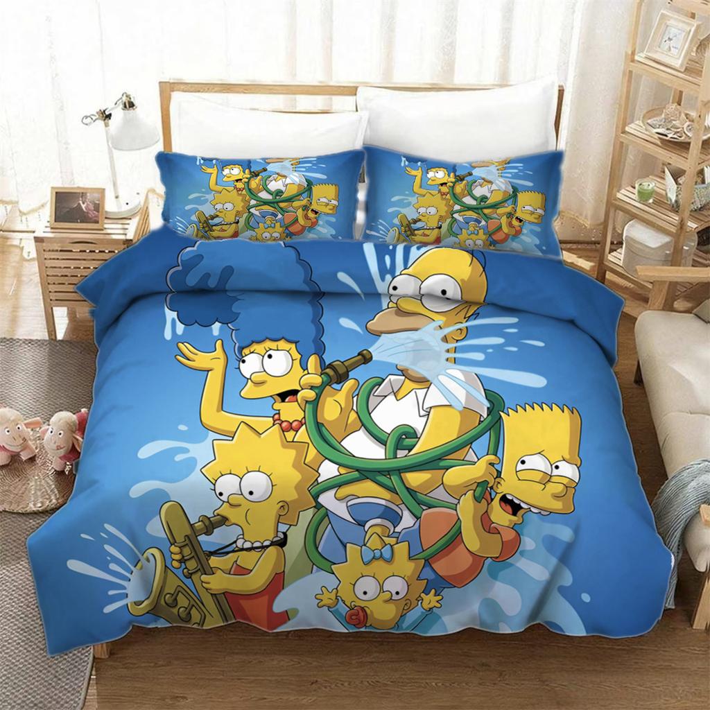 Funny Family Anime All Season Duvet Cover Comforter Bedding Sets Soft Quilt Cover and Pillowcases Teens Single/Double/Queen/King