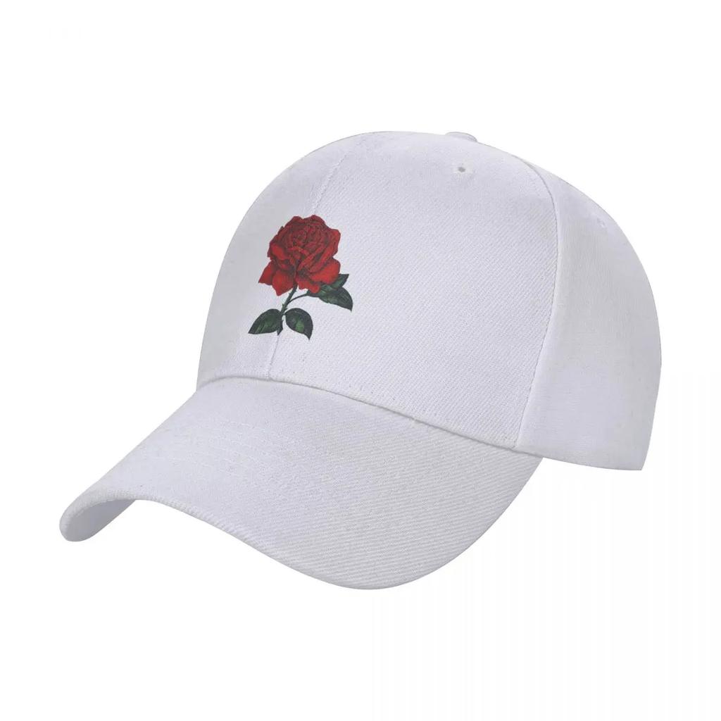 RED ROSE Flower painting Baseball Cap dad hat fishing caps Unisex Funny hats Unisexs Caps Womens