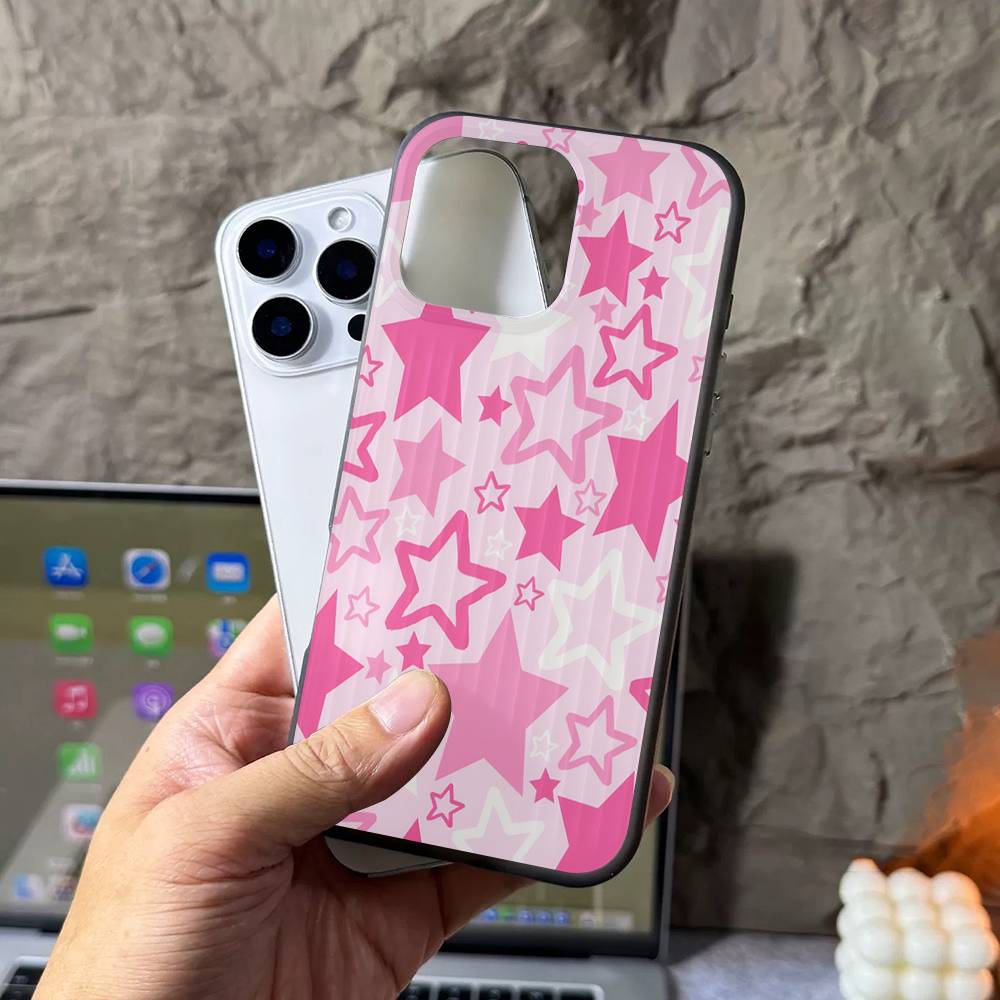 Мультяшный чехол со звездами для iPhone 16 15 17 Pro 11 12 13 14 Pro Max Plus Мягкий силиконовый чехол-оболочка с волнами