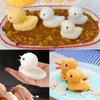 Cute Duck Shaped Rice Mold Maker Clip Children Outdoor Plastic Duck Rice Mold DIY Snowball Maker Sushi Mold With Handle
