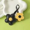 Contrasting Sunflower Bag Pendant PU Leather Bag Pendant Five Petal Flower Keychain  Women