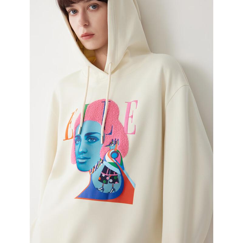 ELLE Heavy-Duty Print Hooded Sweatshirt