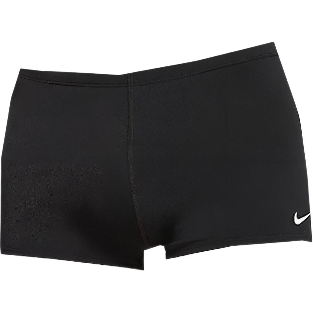 Nike Плавки-боксеры для плавания сплошного цвета с принтованным логотипом, свободный крой, мужские купальные шорты Черный NESSA002-001