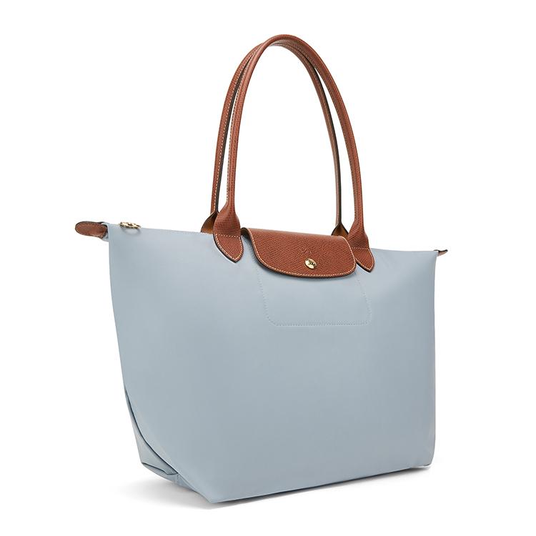 Longchamp Сумка-тоут Le Pliage на молнии из переработанного холста Женская сумка-тоут Серый синий 1899089P80