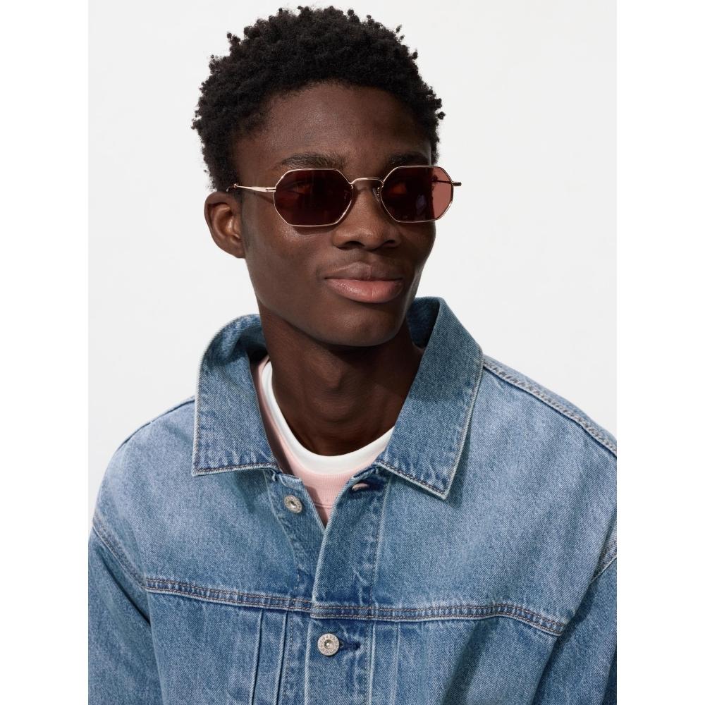 Uniqlo Японские солнцезащитные очки Металлические шестиугольные