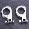 38mm 1.5in   Foot Rest Footpeg Mounting P Clamp Motorcycle Accessory Fit for  (Black )