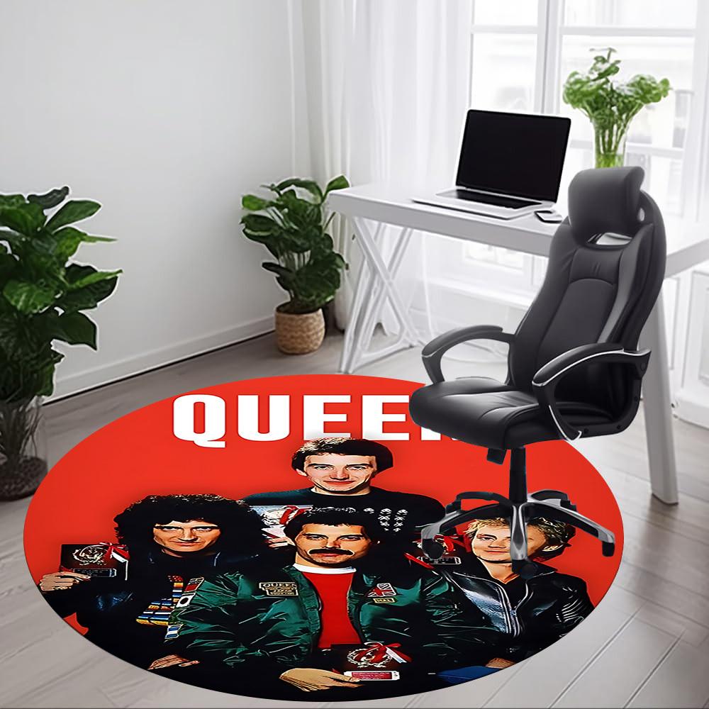 1 шт. Круглый ковер Queen Music Office, Под офисные стулья, Спальня, Гостиная, Домашний декор a1022268