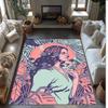 Soft Crystal Velvet Floor Rug,Lana Del Rey Anti Slip Decorative Carpet, Plush Area Mat For Indoor Home Decoration