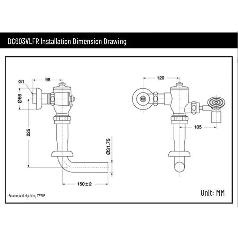 Bathroom Squat Toilet Foot Pedal & Hand Press Flush Valve
