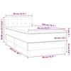 Box Spring Bed with Mattress Dark Blue 90 x 200 cm Velvet