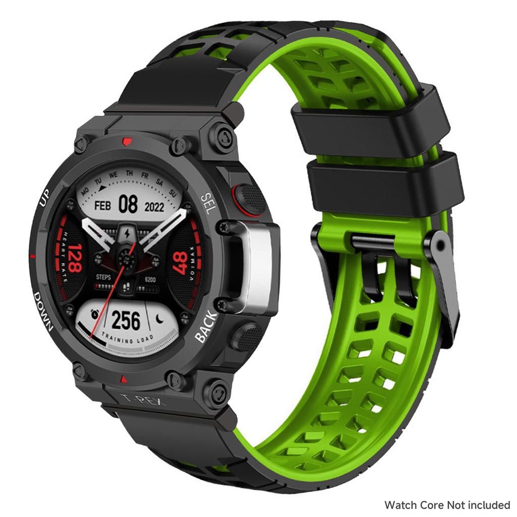 Силиконовый спортивный ремешок для Amazfit T-rex 3/2/1, двухцветный регулируемый ремешок для T-rex Pro/Ultra/2ultra, дышащий браслет для смарт-часов