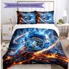 Manchester City Pattern Printed 3PCS Bedding Set Soft Skin-Friendly Washable Duvet Cover & Pillowcases Set All Season Bedroom
