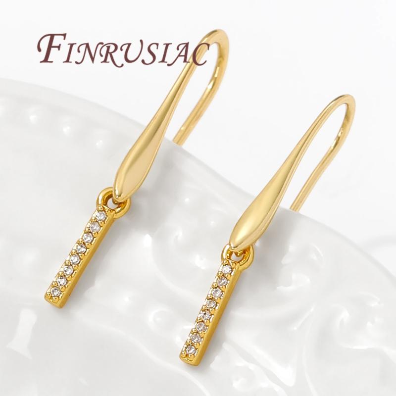 Латунь с покрытием 18 карат золотом с подвесками из цирконов Для изготовления ювелирных изделий, Аксессуары для DIY сережек, Модные подвески для ожерелий