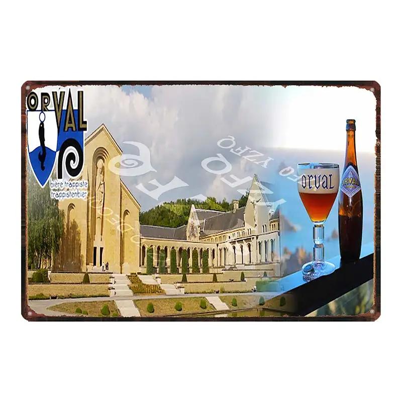 Belgian Beer Orval  Metal Tin Signs Retro Shabby Chi Plates For Wall Bar Home Pub Art Kitchen Coffee  Decor 30X20CM DU-8523B