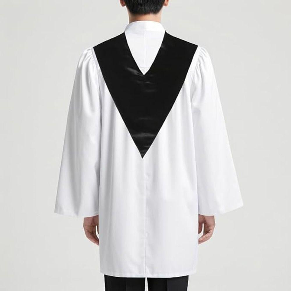 Plain Design V Stole V Shape Graduation Stole Fashion Choir Stole Unisex