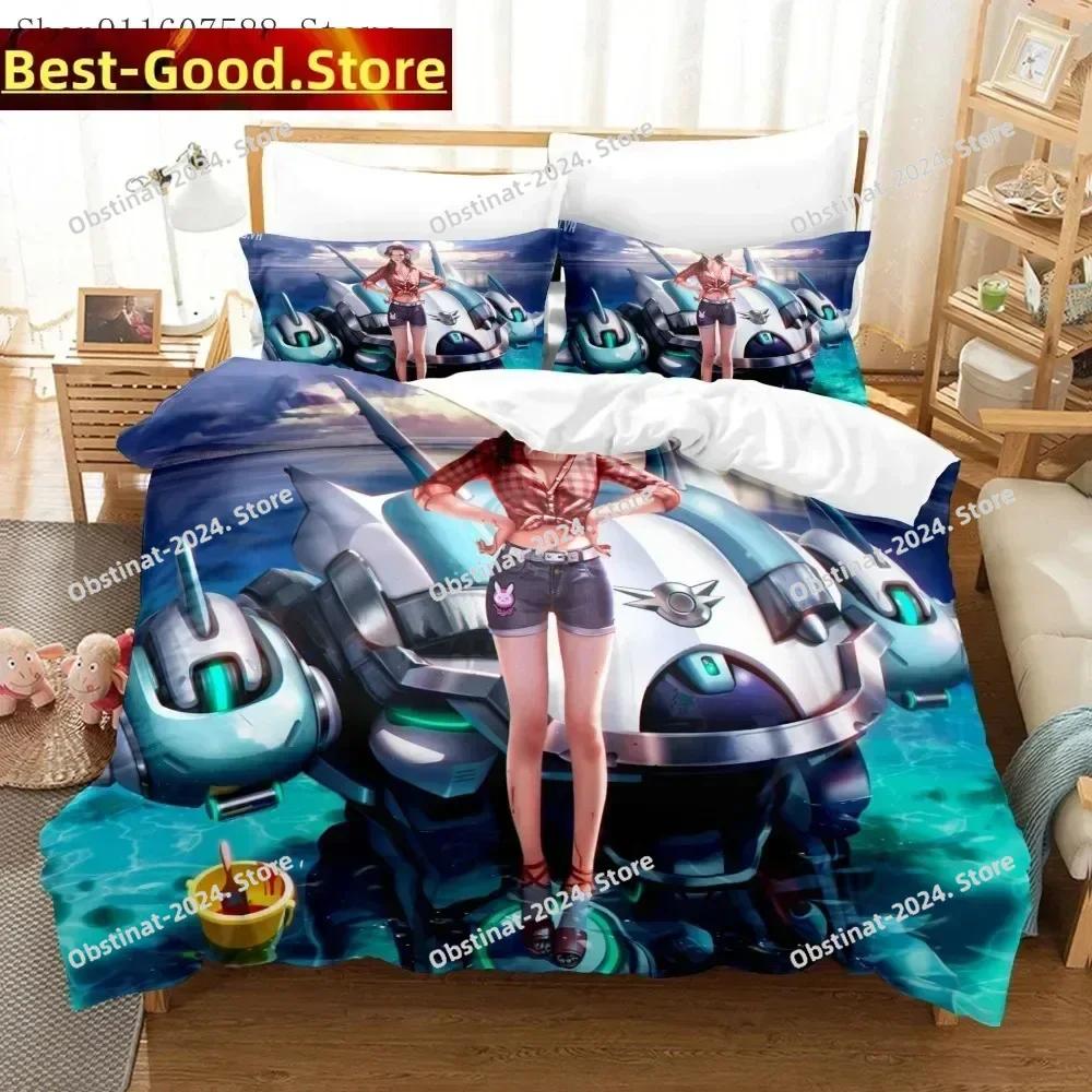 Аниме Игровой Постельный Комплект Overwatch Напечатанный Комплект Постельного Белья С Наволочкой Мягкое Покрывало Для Постели Мягкое Односпальное Двуспальное Queen Super King-Size Размерыd
