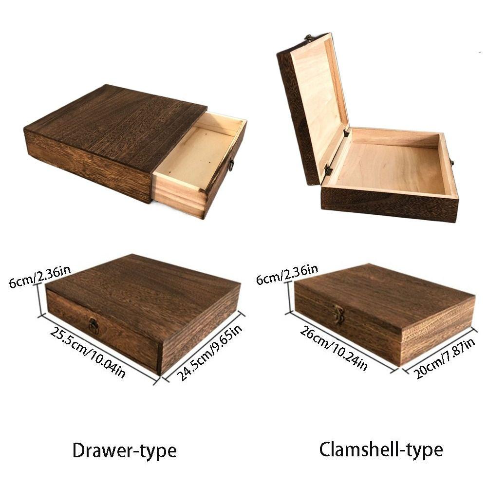 Деревянная коробка для чая, ящик/откидной ящик для ювелирных изделий, органайзер для всякой всячины, ретро-коробка для хранения чая пуэр