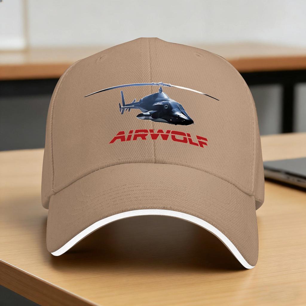 Sun Baseball Cap Airwolf Design Hip Hop Hats Breathable Stylish Hiking Fishing Snapback Cap