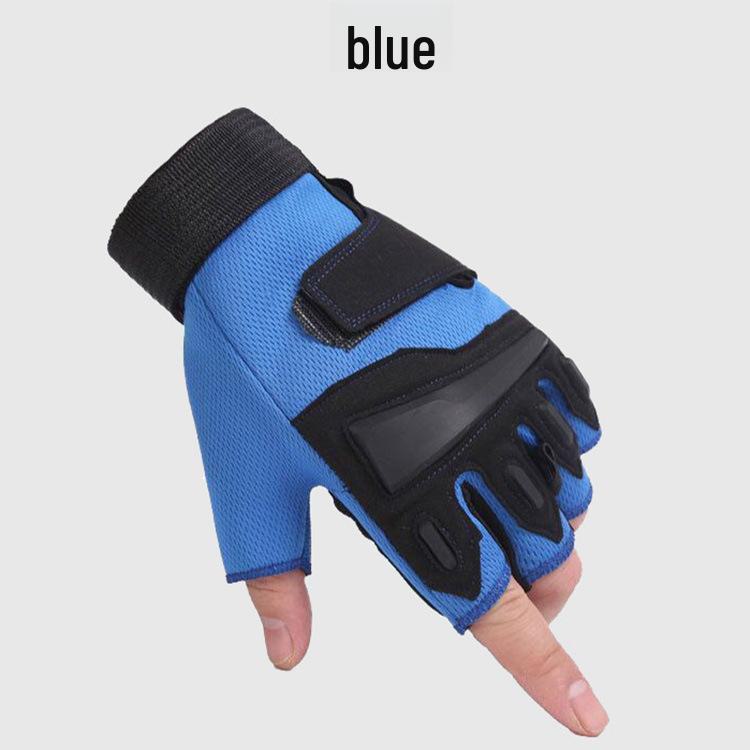 Мужские тактические перчатки без пальцев для фитнеса - дышащие перчатки для велоспорта с полупальцами