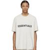 Fear of God Essentials SS20 3D Силиконовая Аппликация Свободная Футболка Мужские Топы Овсяный FOG-SS20-288
