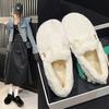 Mao Mao Shoes Women Wear Flat-bottomed New One-pedal Lazy Shoes Cotton Shoes Warm Doudou Women's Shoes In Winter